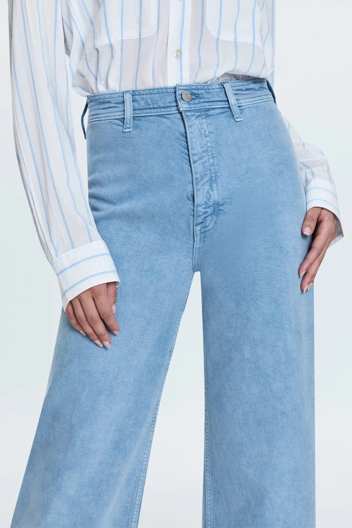 PIS Penny High Rise Wide Leg Jeans in Frost