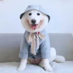Plaid Bowtie Coat