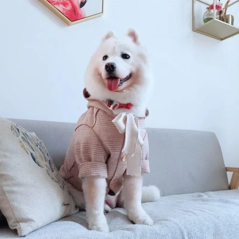 Plaid Bowtie Coat