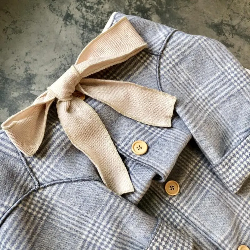 Plaid Bowtie Coat