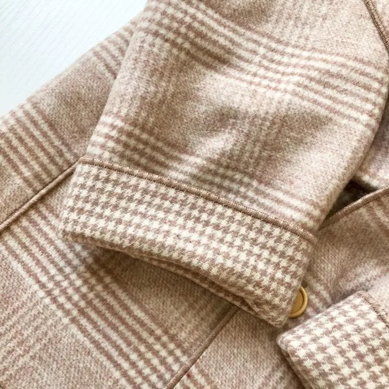 Plaid Bowtie Coat