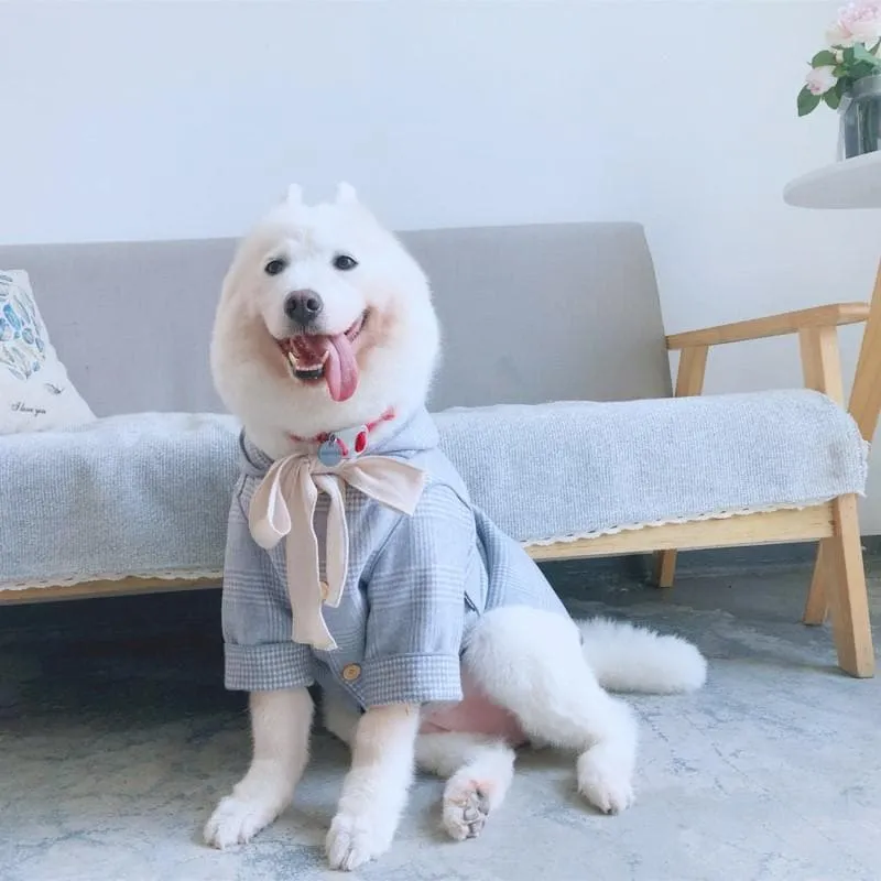 Plaid Bowtie Coat