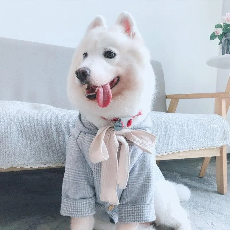 Plaid Bowtie Coat