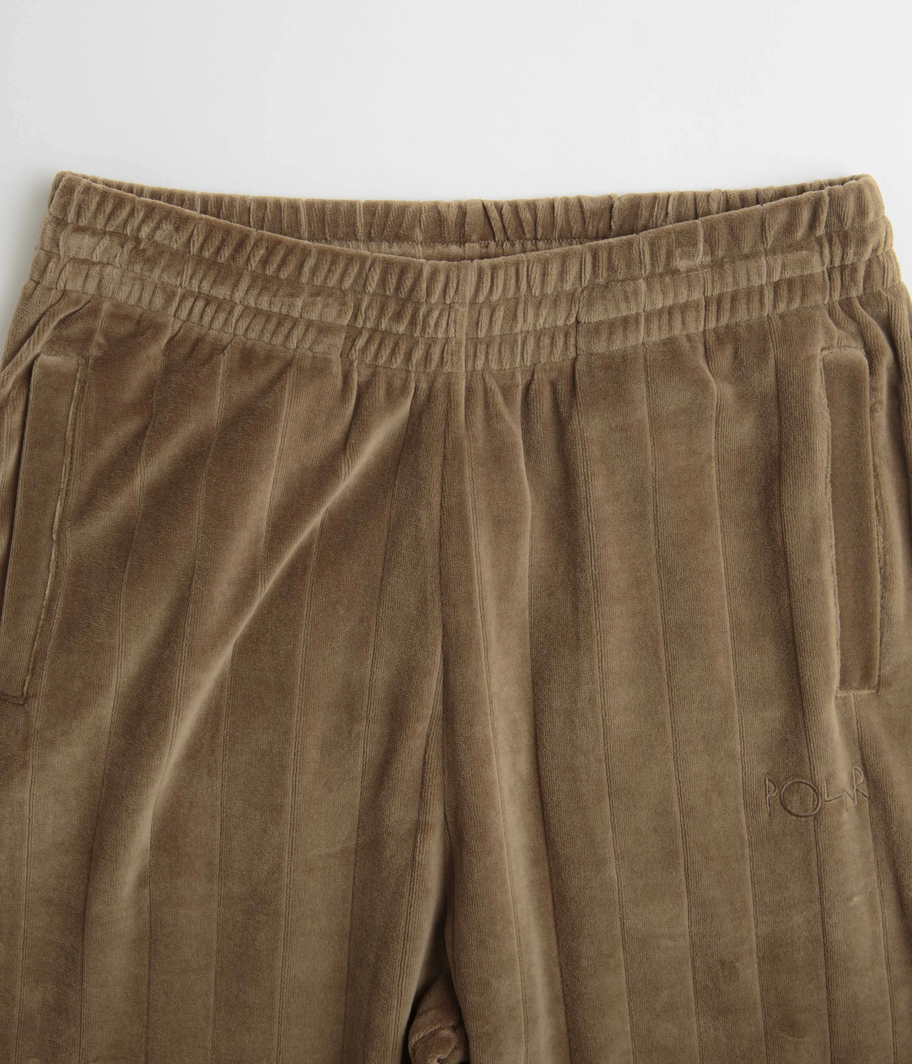 Polar Stripe Velour Sweatpants - Beech