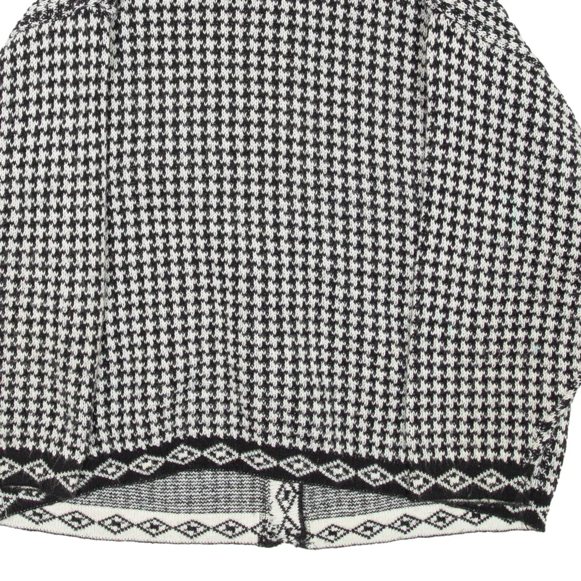 POLO ACTIVEWEAR Womens Overcoat Coat Black Houndstooth M