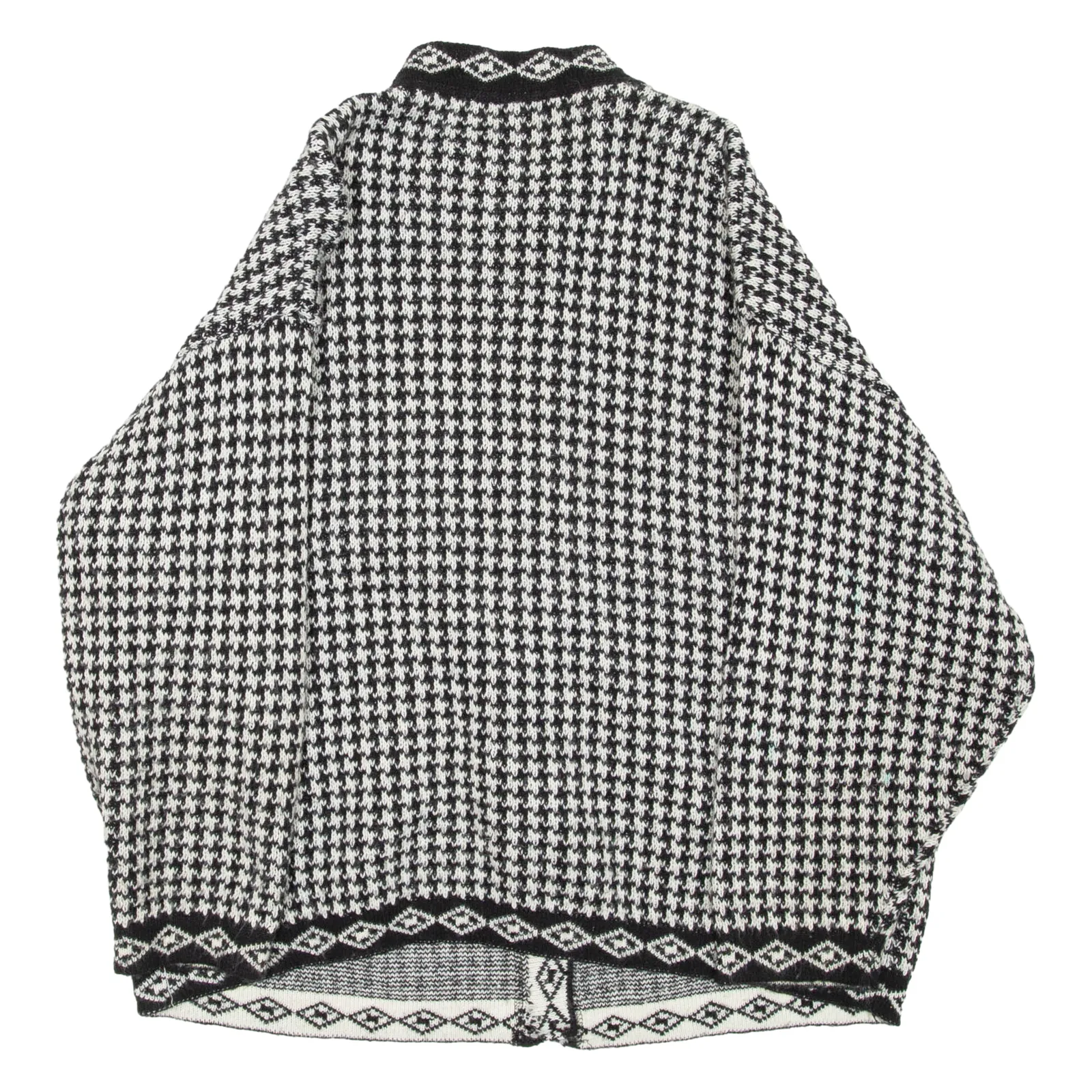 POLO ACTIVEWEAR Womens Overcoat Coat Black Houndstooth M