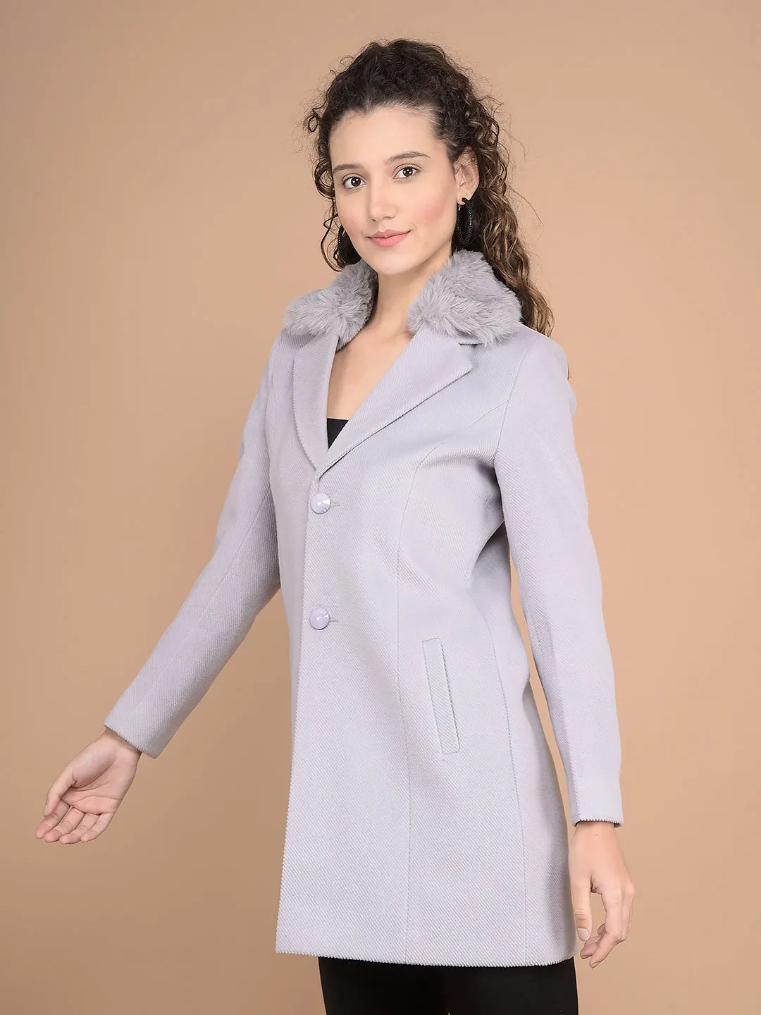 Purple Longline Overcoat