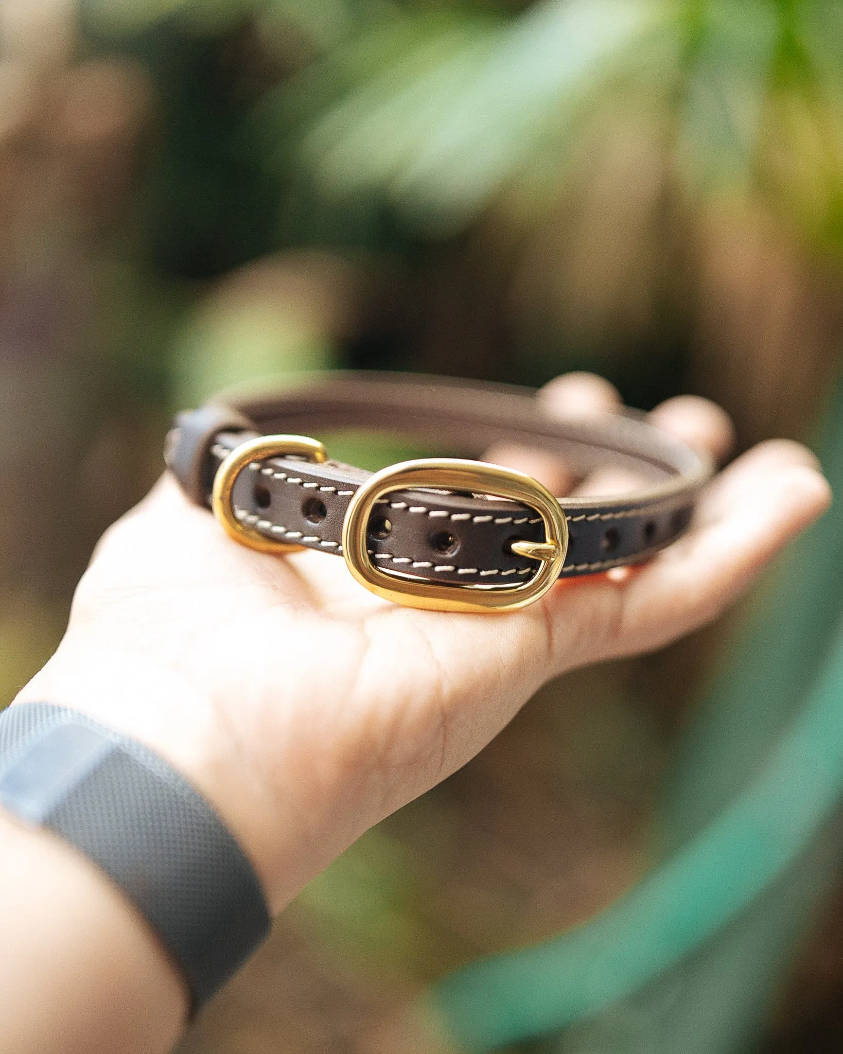 Rancher Dog Collar - 18mm - Dark Brown