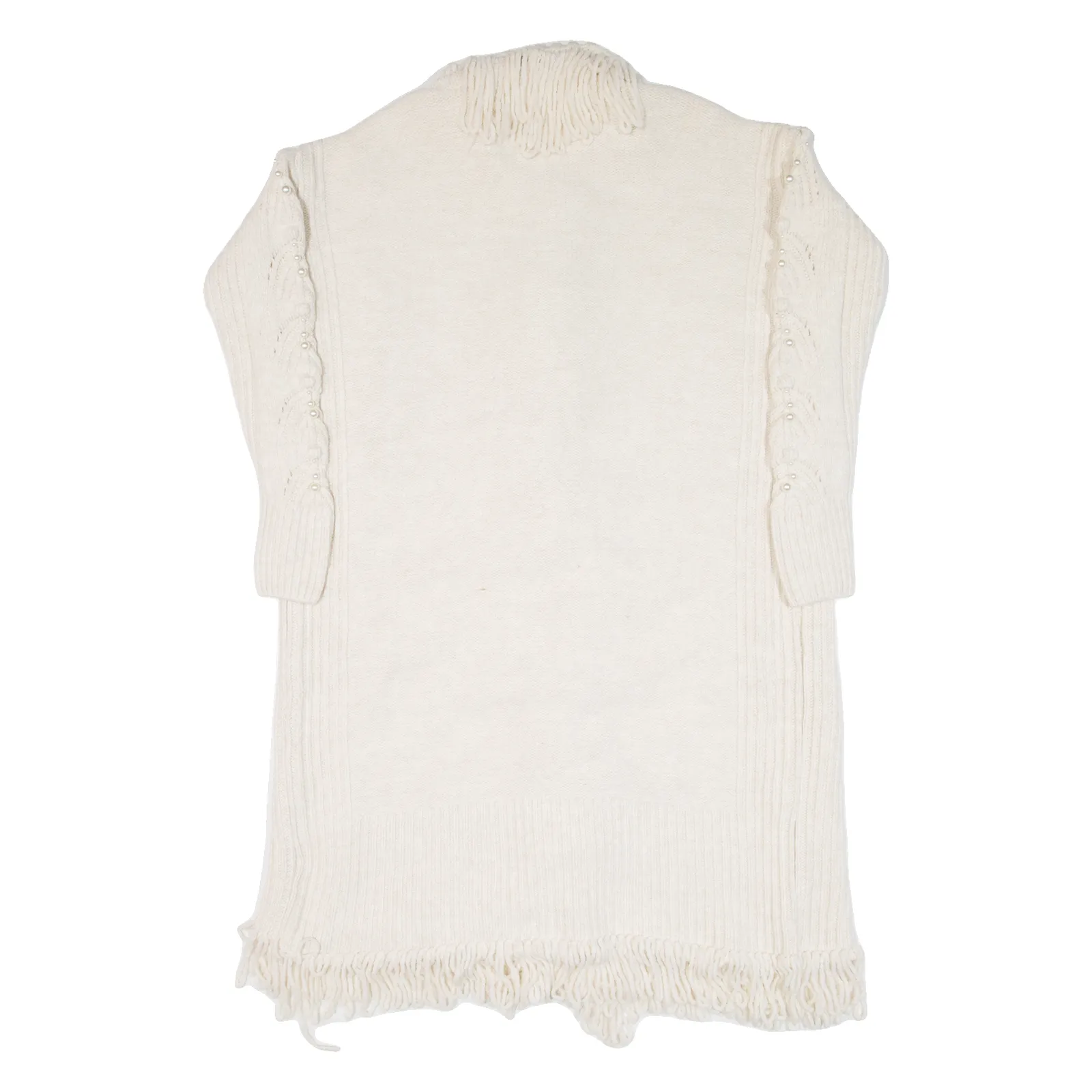RIVER ISLAND Womens Overcoat Coat Cream Knit XS