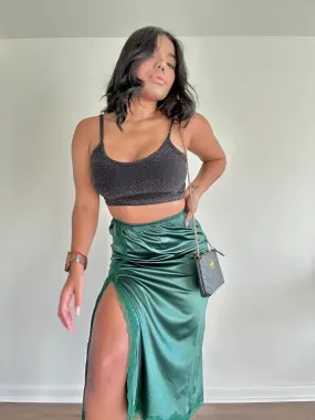 Satin Midi Skirt