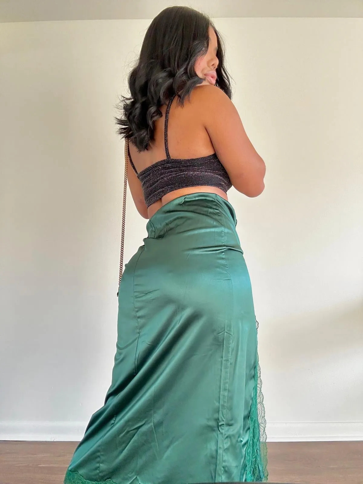 Satin Midi Skirt