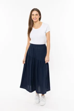 Seeking Lola Devine Maxi Skirt - Denim