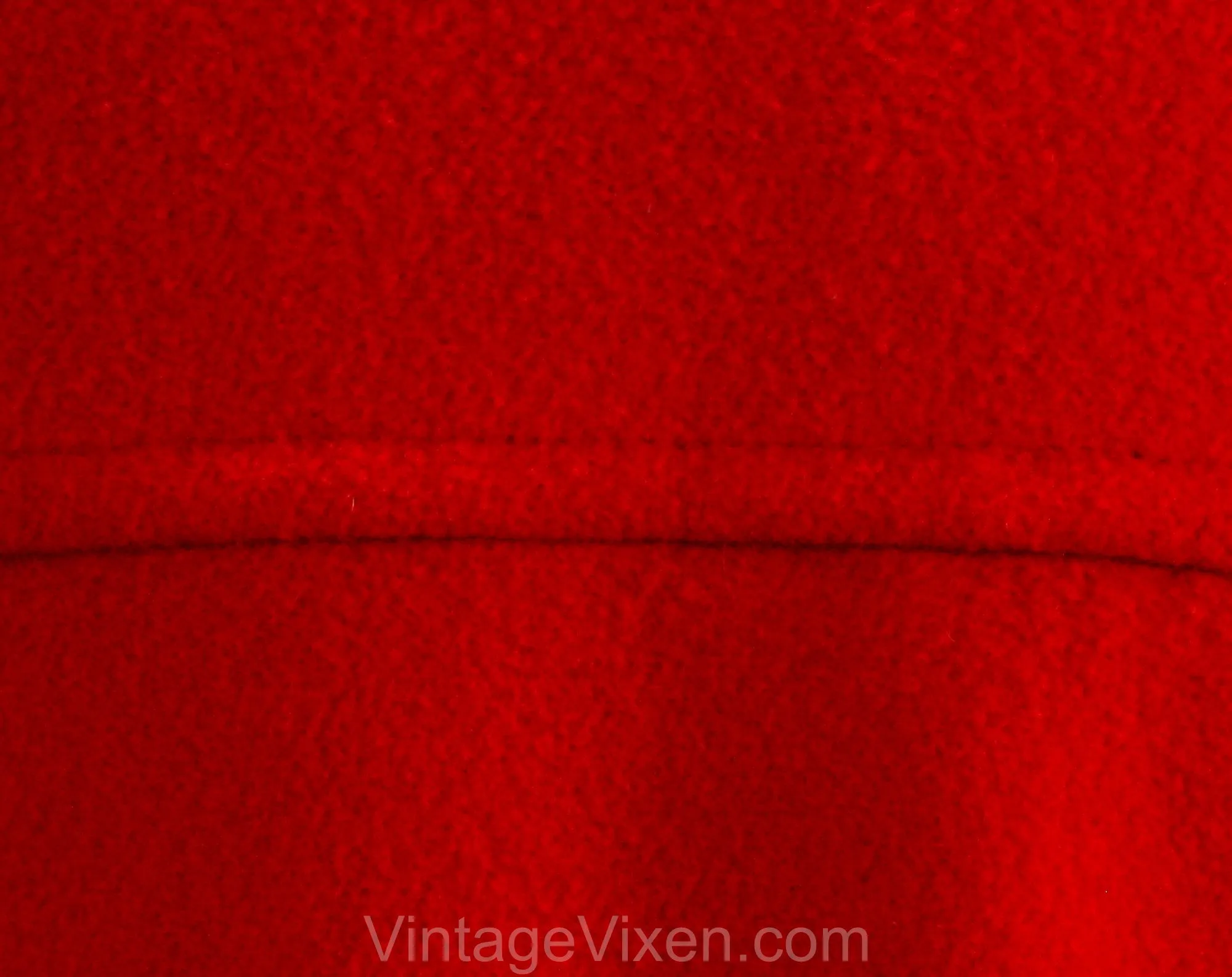 Size 12 Red Coat - Mod 60s 70s Wool Blend Jacket - Double Breasted Hip Length Overcoat - Fall Winter 1960s Modernist Outerwear - Bust 39