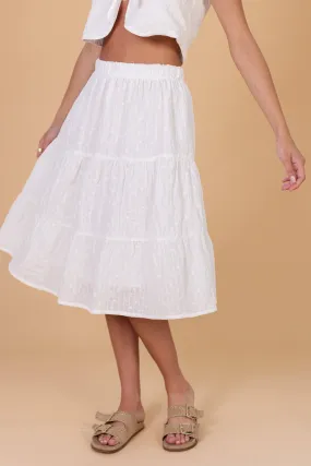 Skirt Martha White Embroidered