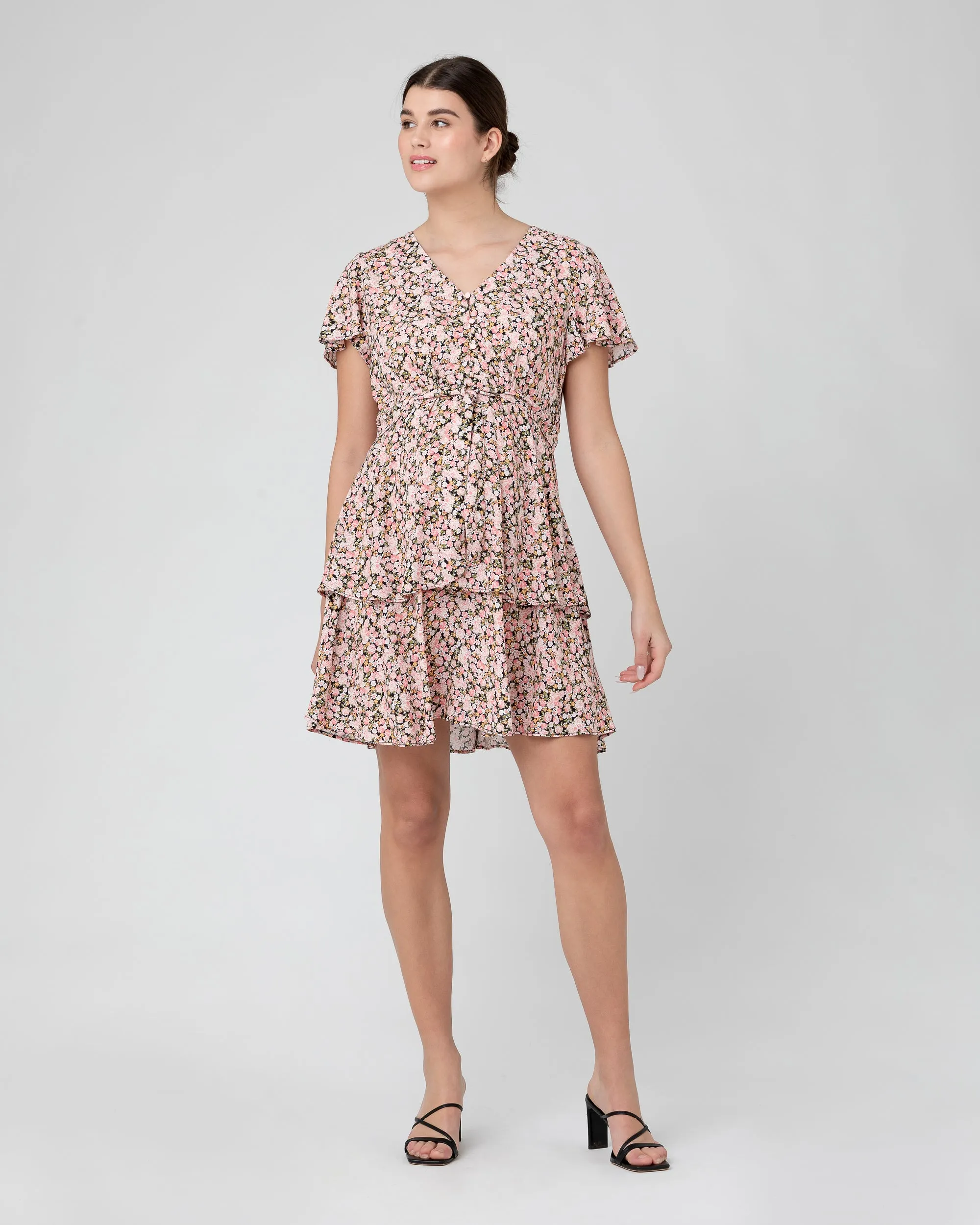 Sophia Layered Dress  Black