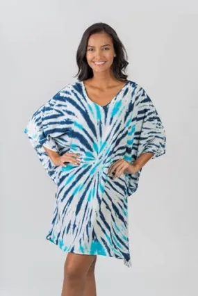 Spider Tie Dye Poncho Dress