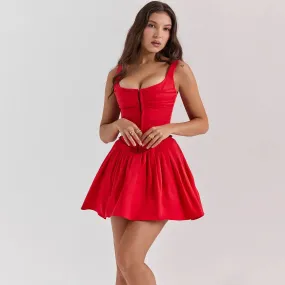 Square Neck Fit and Flare Dress
