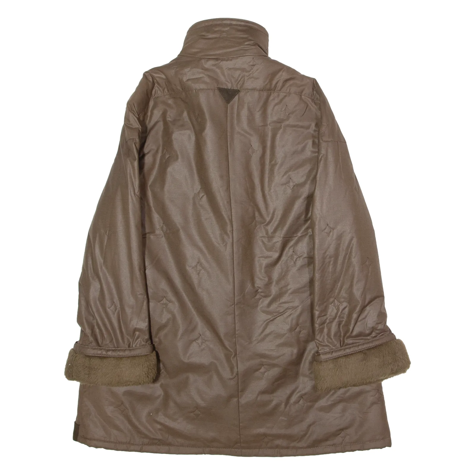 STADICK Womens Overcoat Coat Brown 90s Diamond UK 14