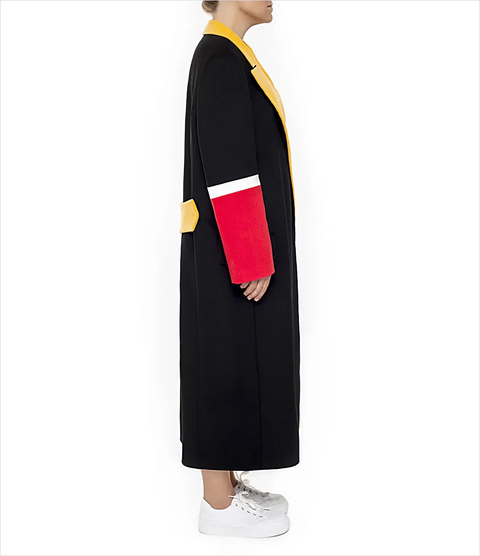 Tailored Black Coat - R/Y
