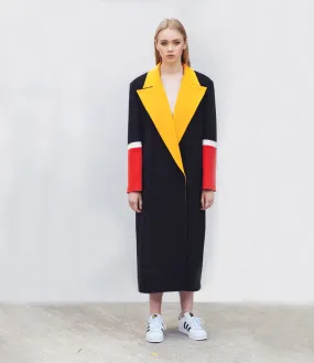 Tailored Black Coat - R/Y