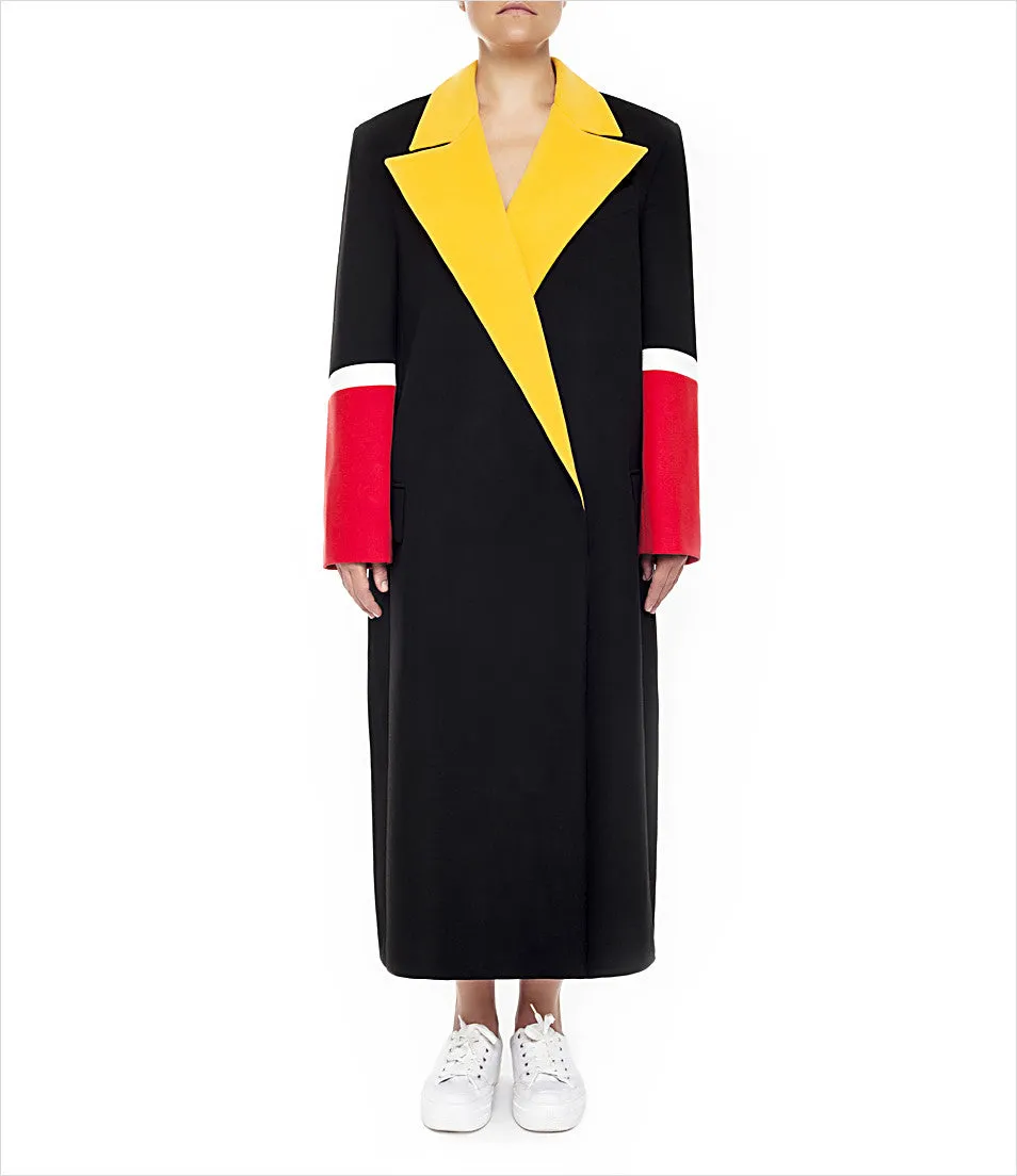 Tailored Black Coat - R/Y