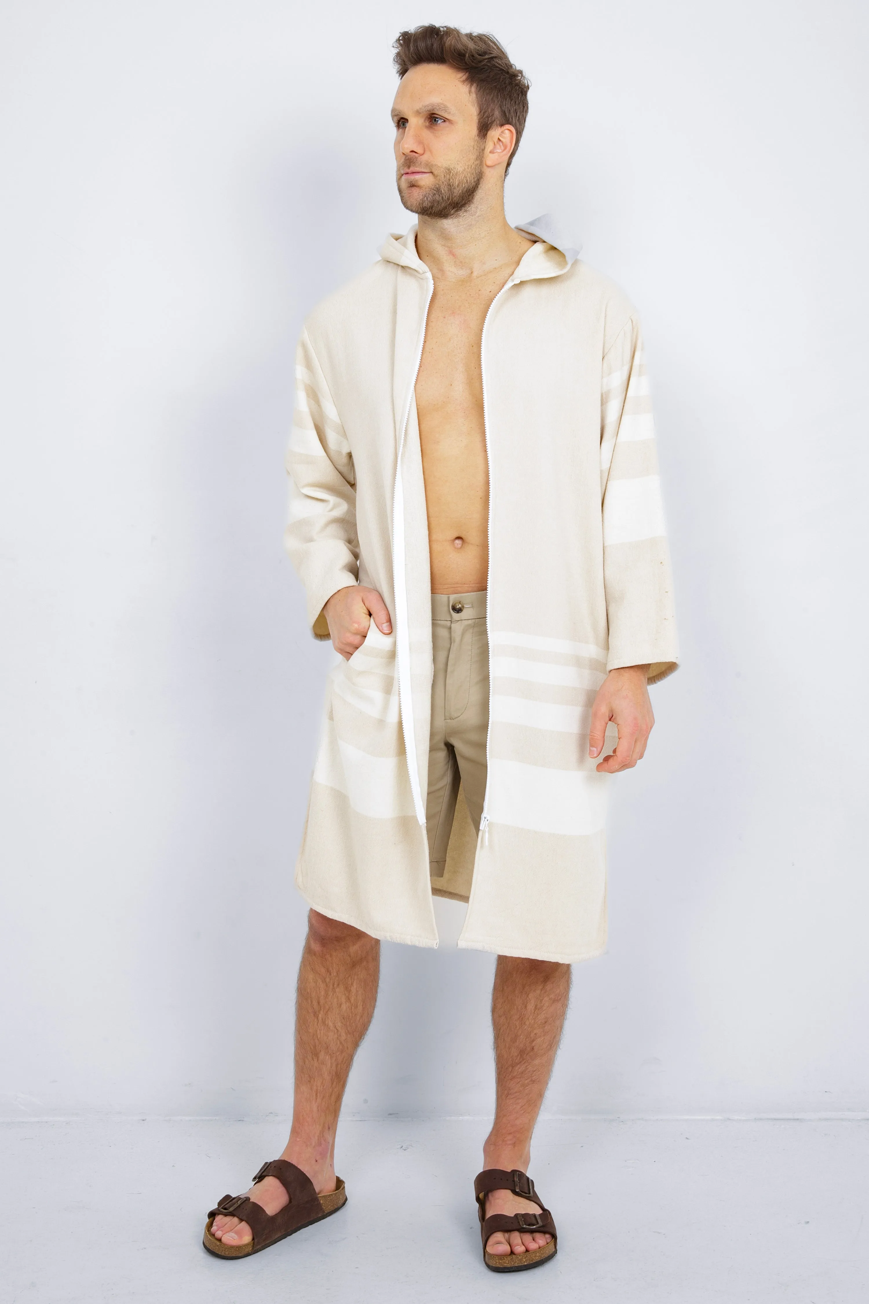THE GALE | Unisex Terry Lined Zip Poncho