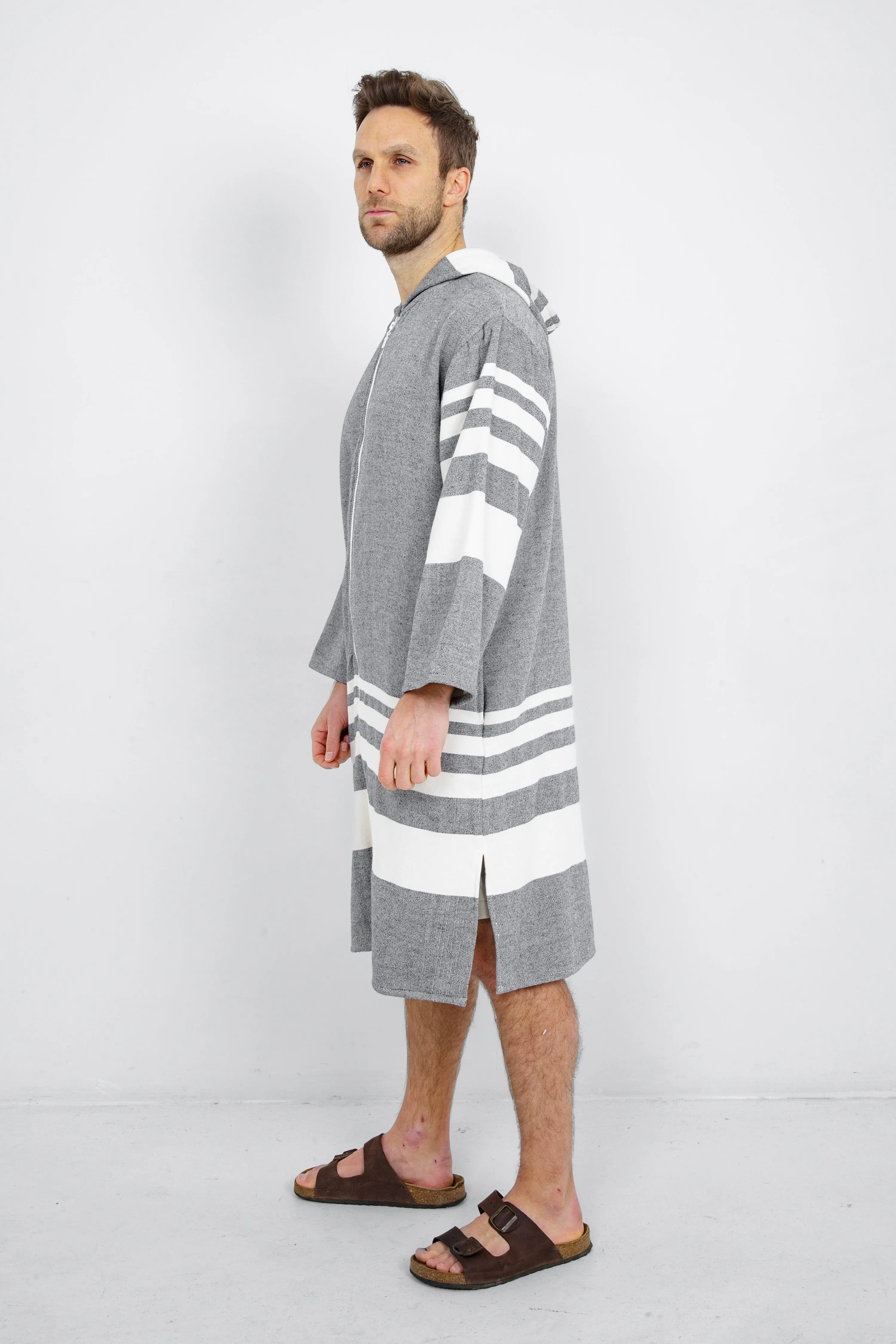 THE GALE | Unisex Terry Lined Zip Poncho