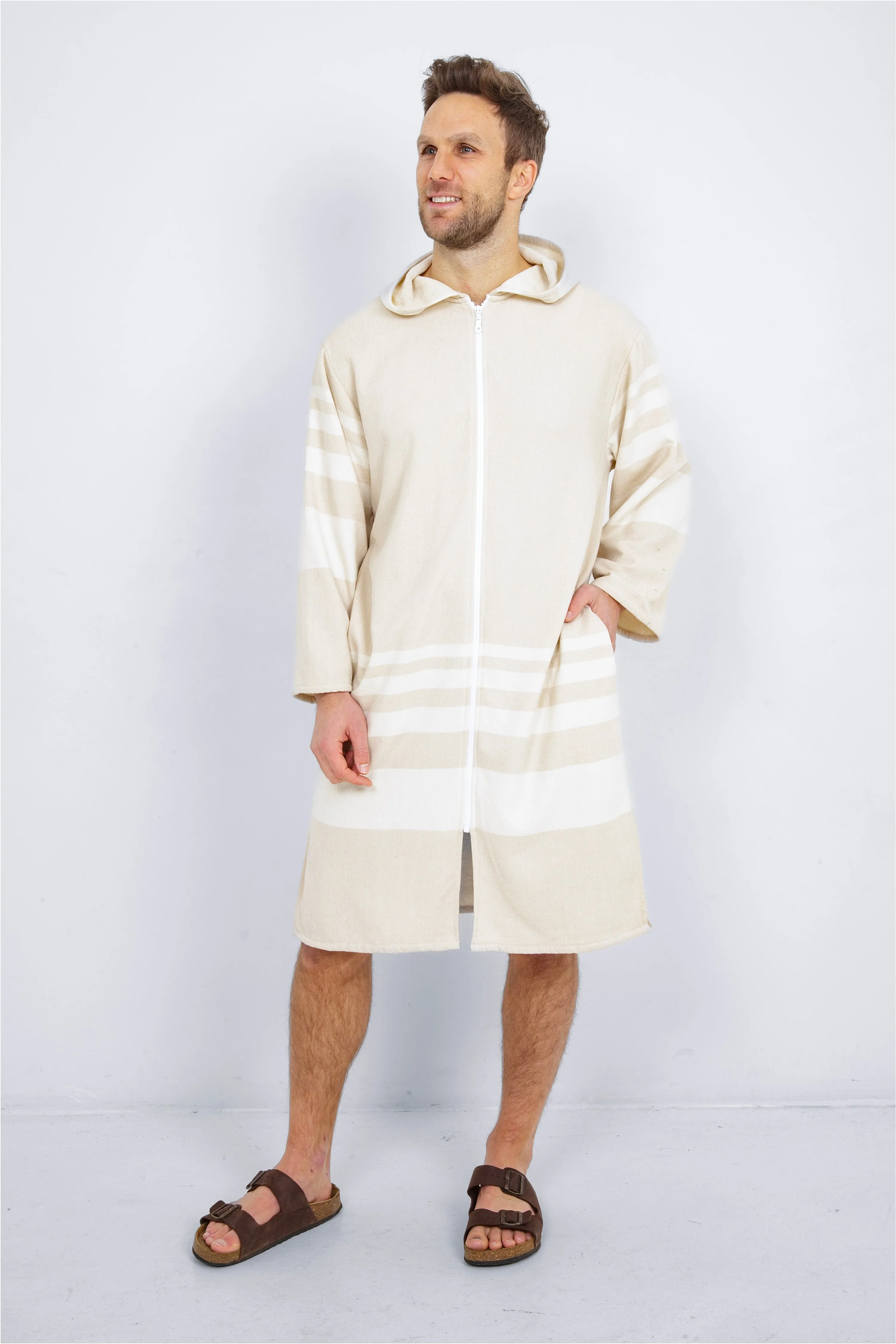 THE GALE | Unisex Terry Lined Zip Poncho
