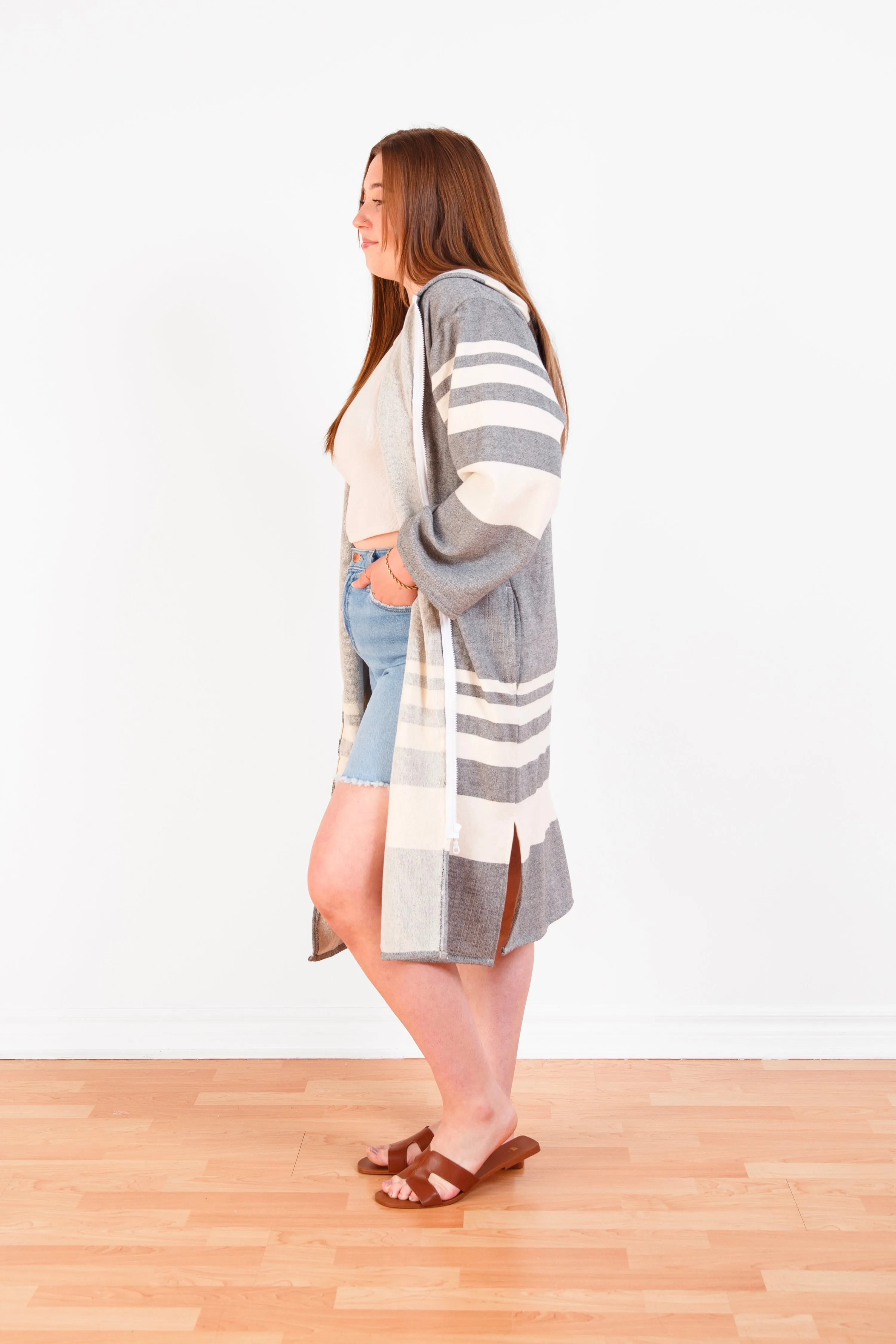 THE GALE | Unisex Terry Lined Zip Poncho
