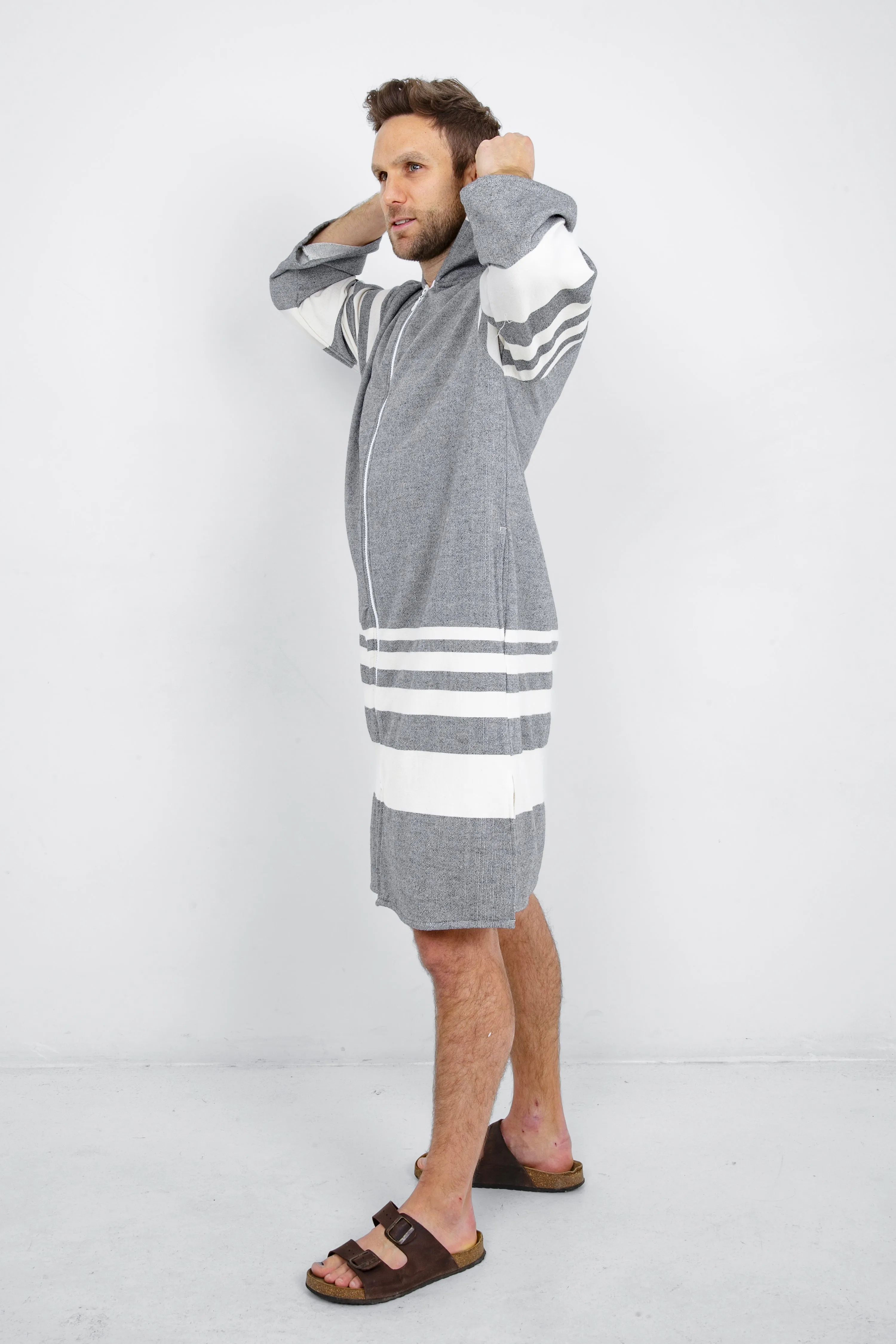 THE GALE | Unisex Terry Lined Zip Poncho
