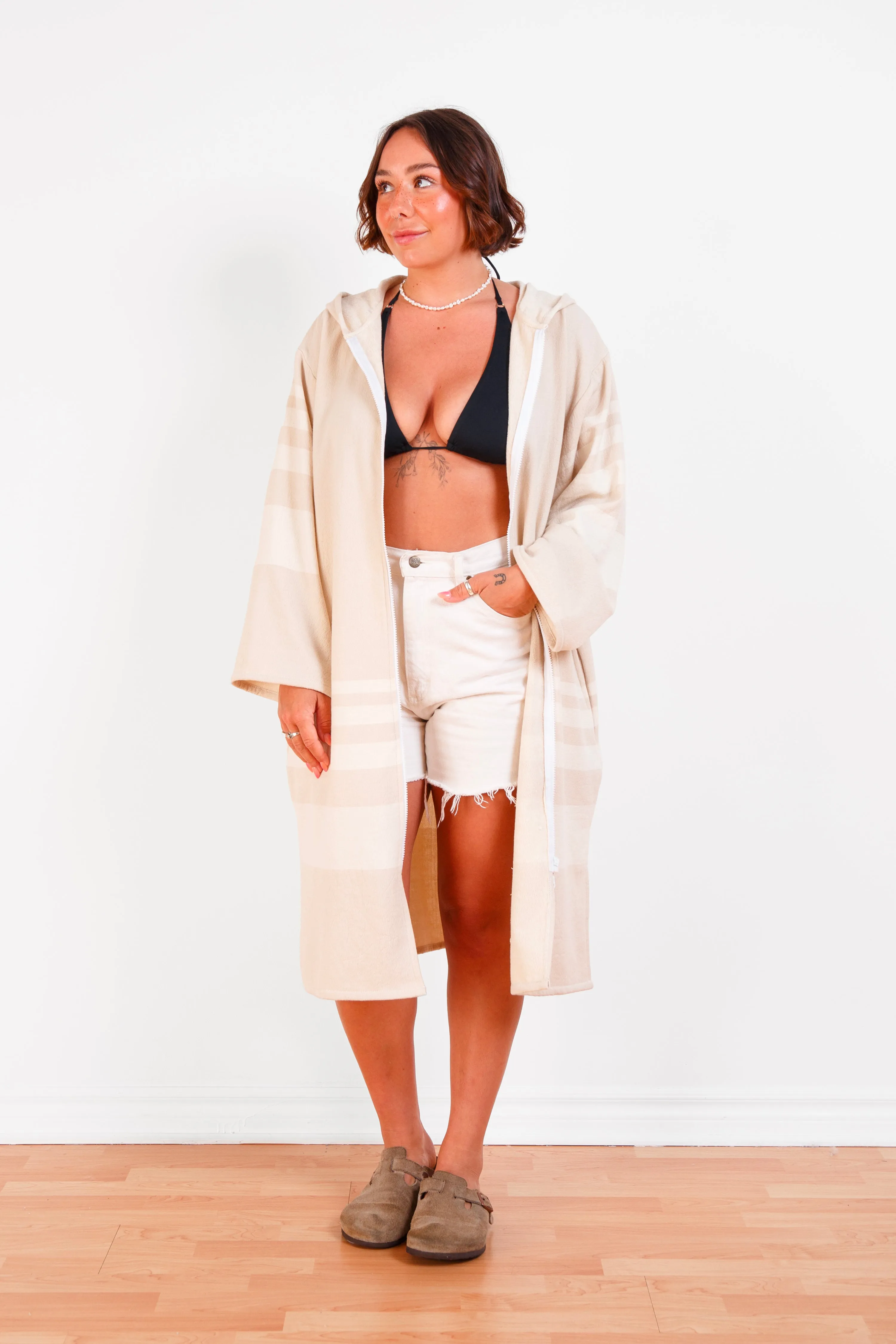 THE GALE | Unisex Terry Lined Zip Poncho