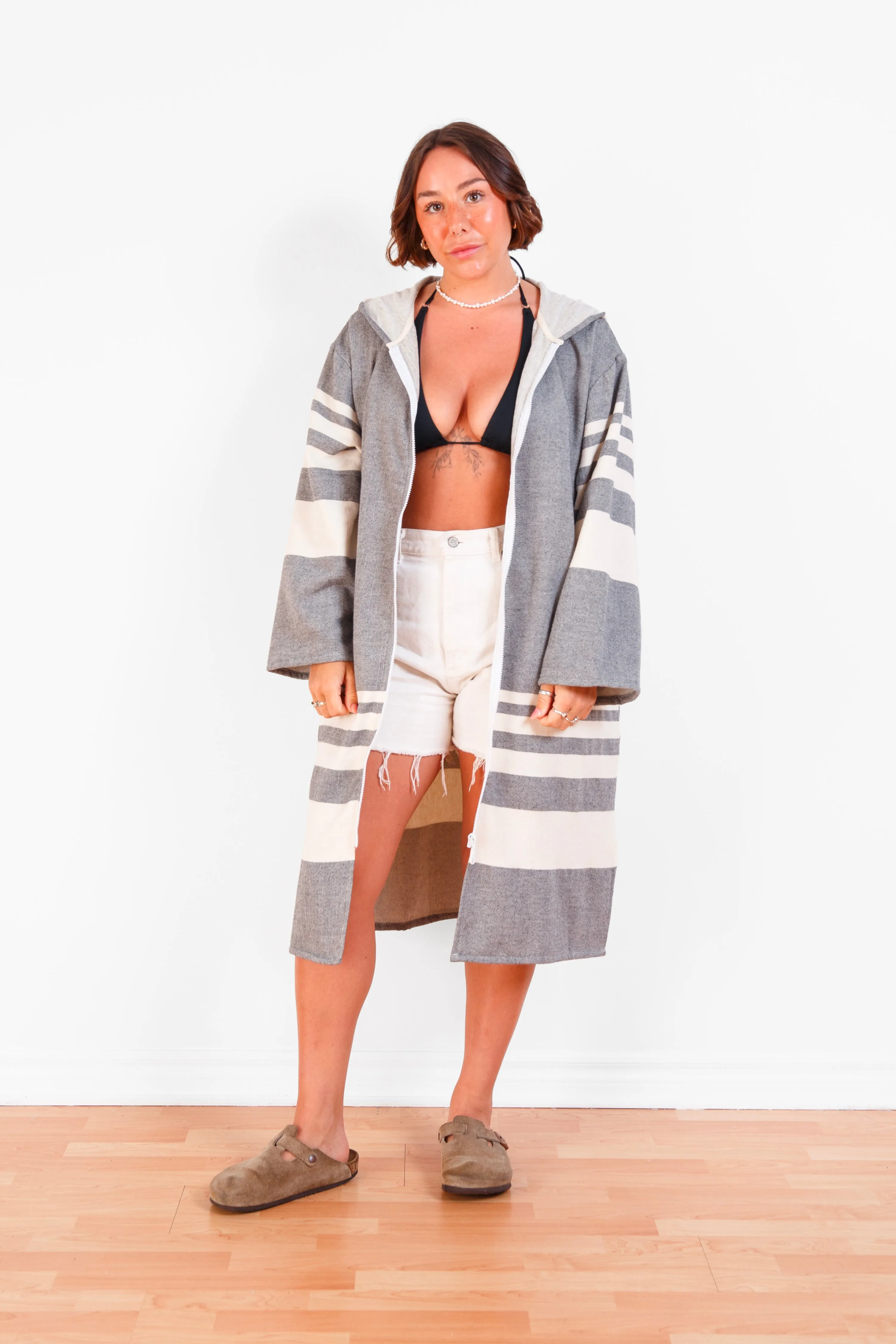 THE GALE | Unisex Terry Lined Zip Poncho