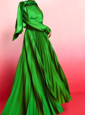 The Henley Skirt in Bright Green