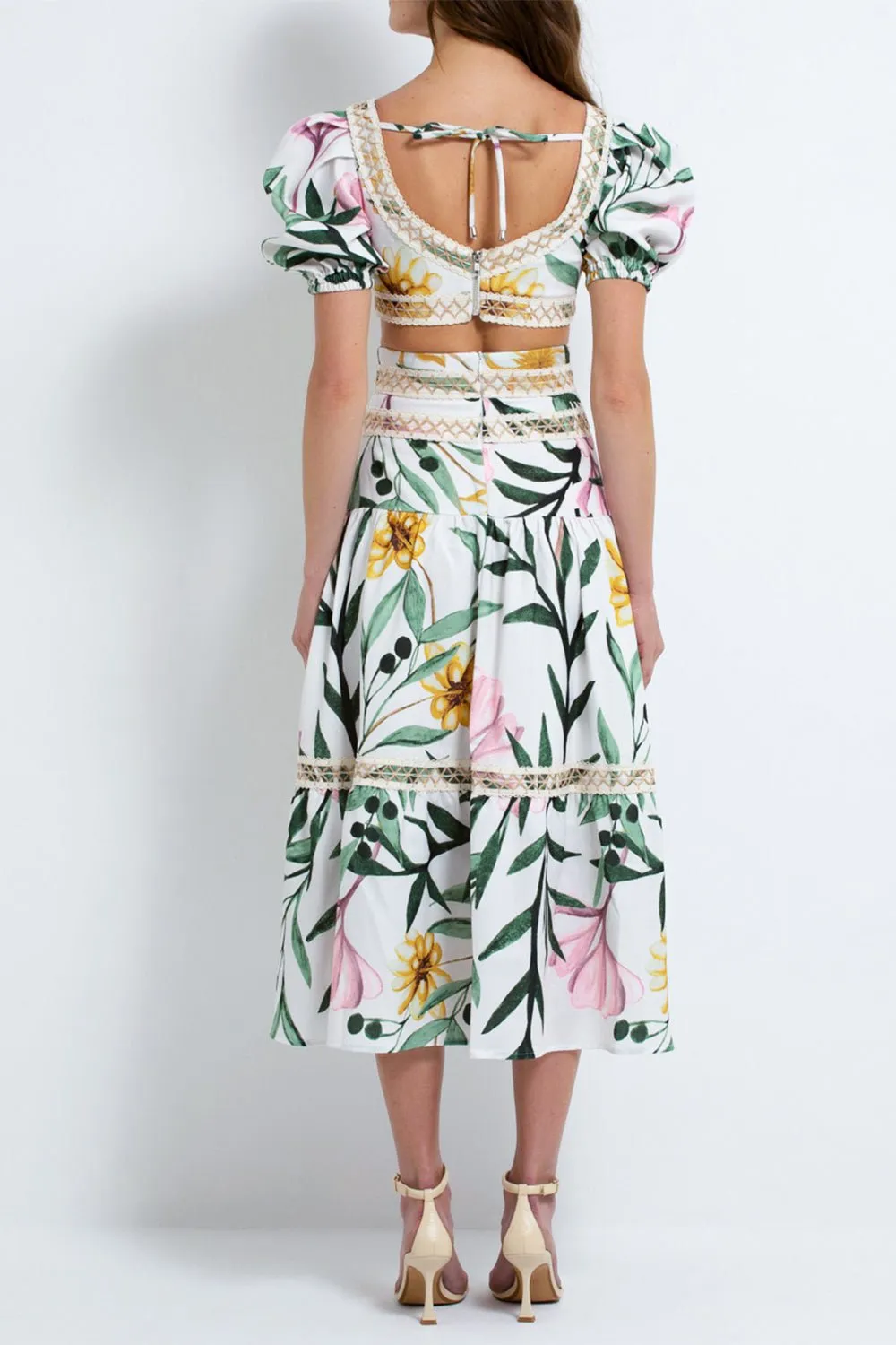 Trim Midi Skirt