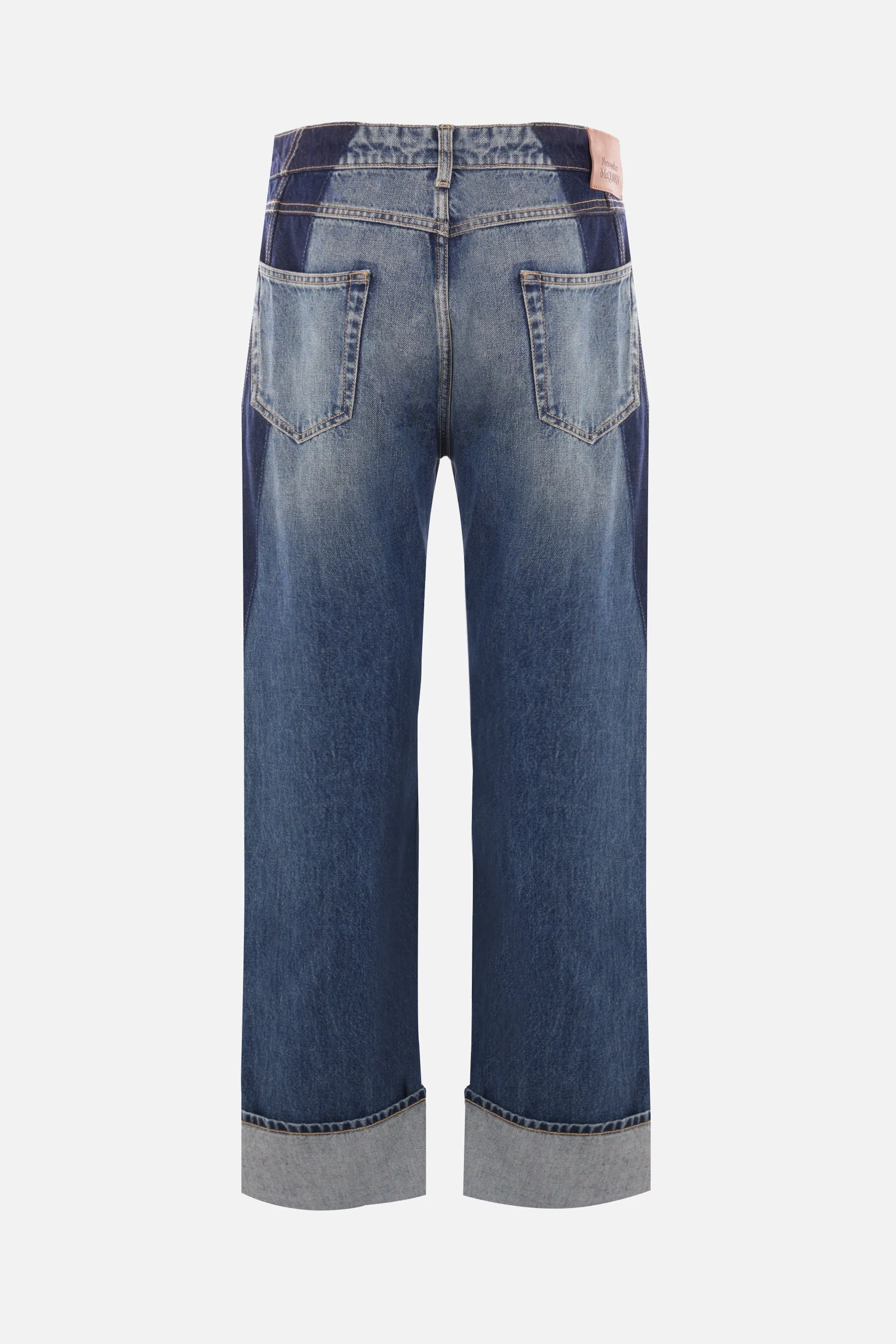 Twisted Stripe Pattern Denim Jeans