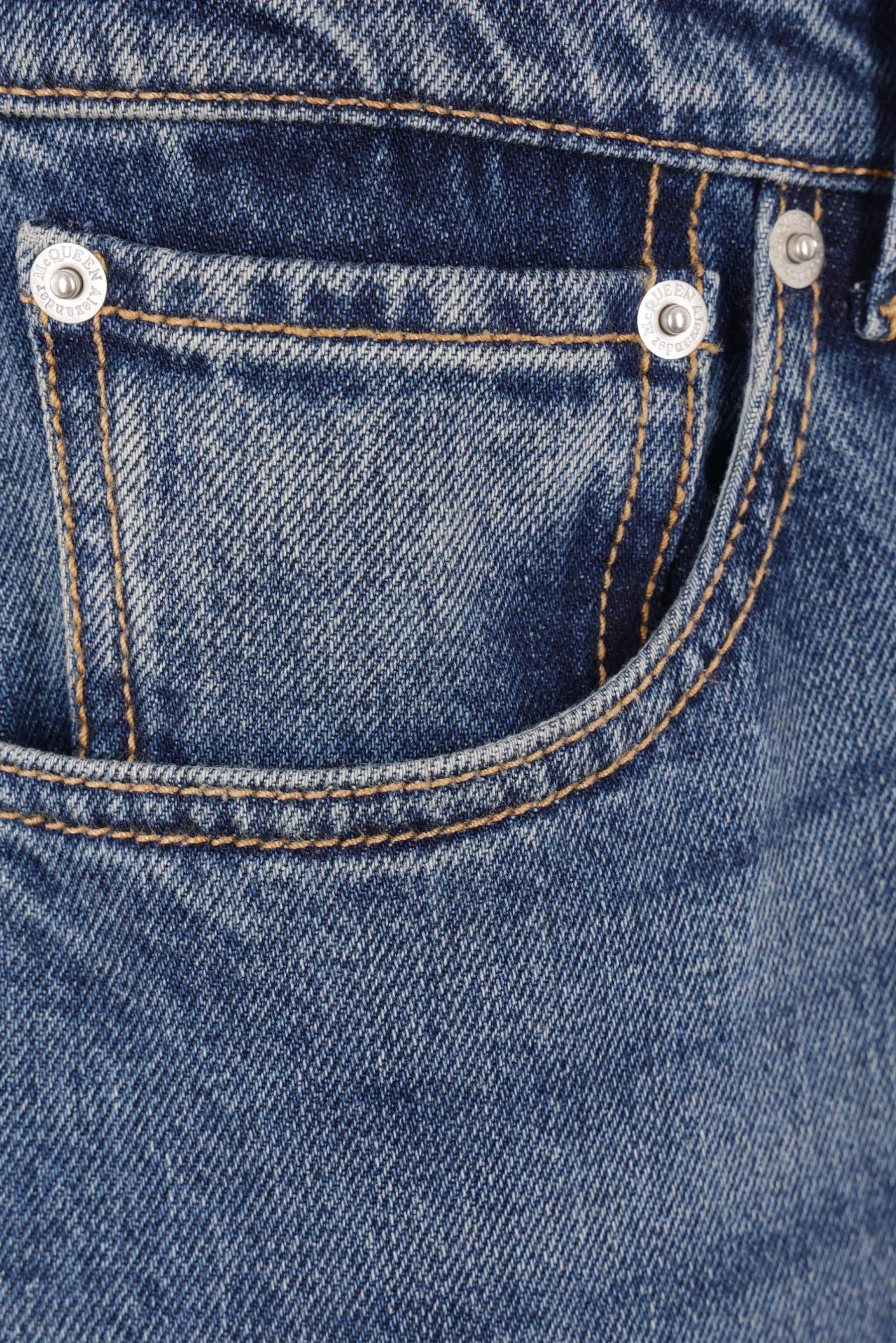 Twisted Stripe Pattern Denim Jeans