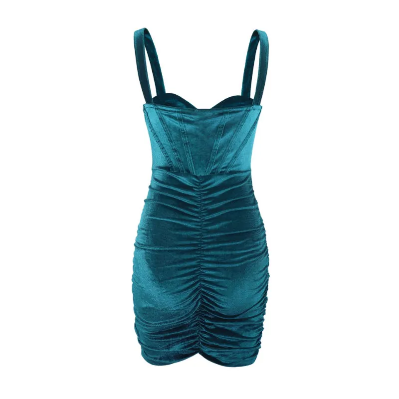 Velvet Strapless Mermaid Dress