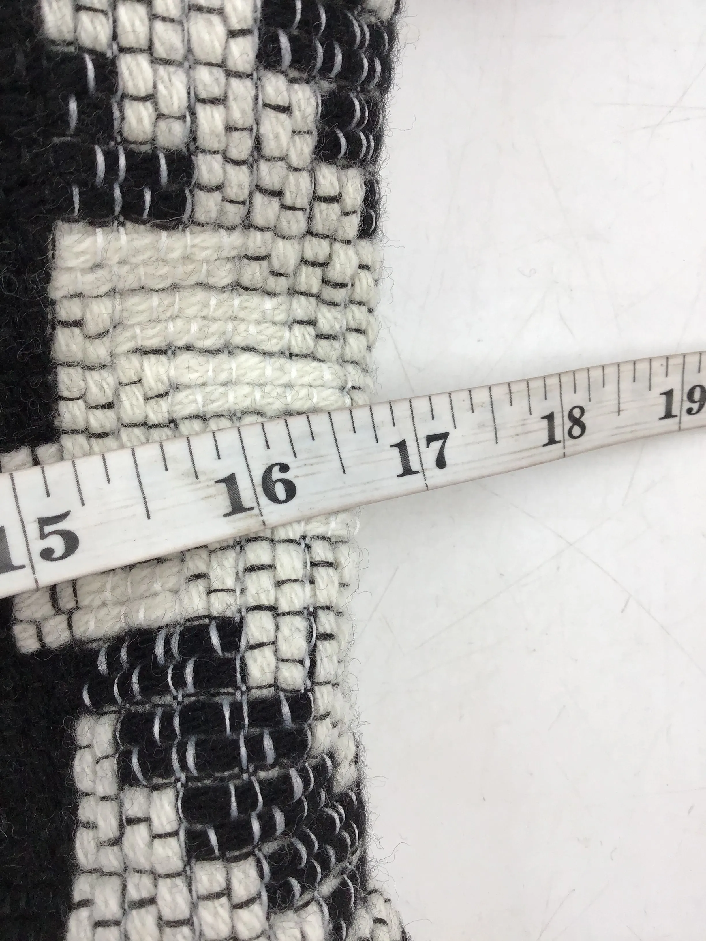 Vintage INC Women's Black White Houndstooth Overcoat - Size M