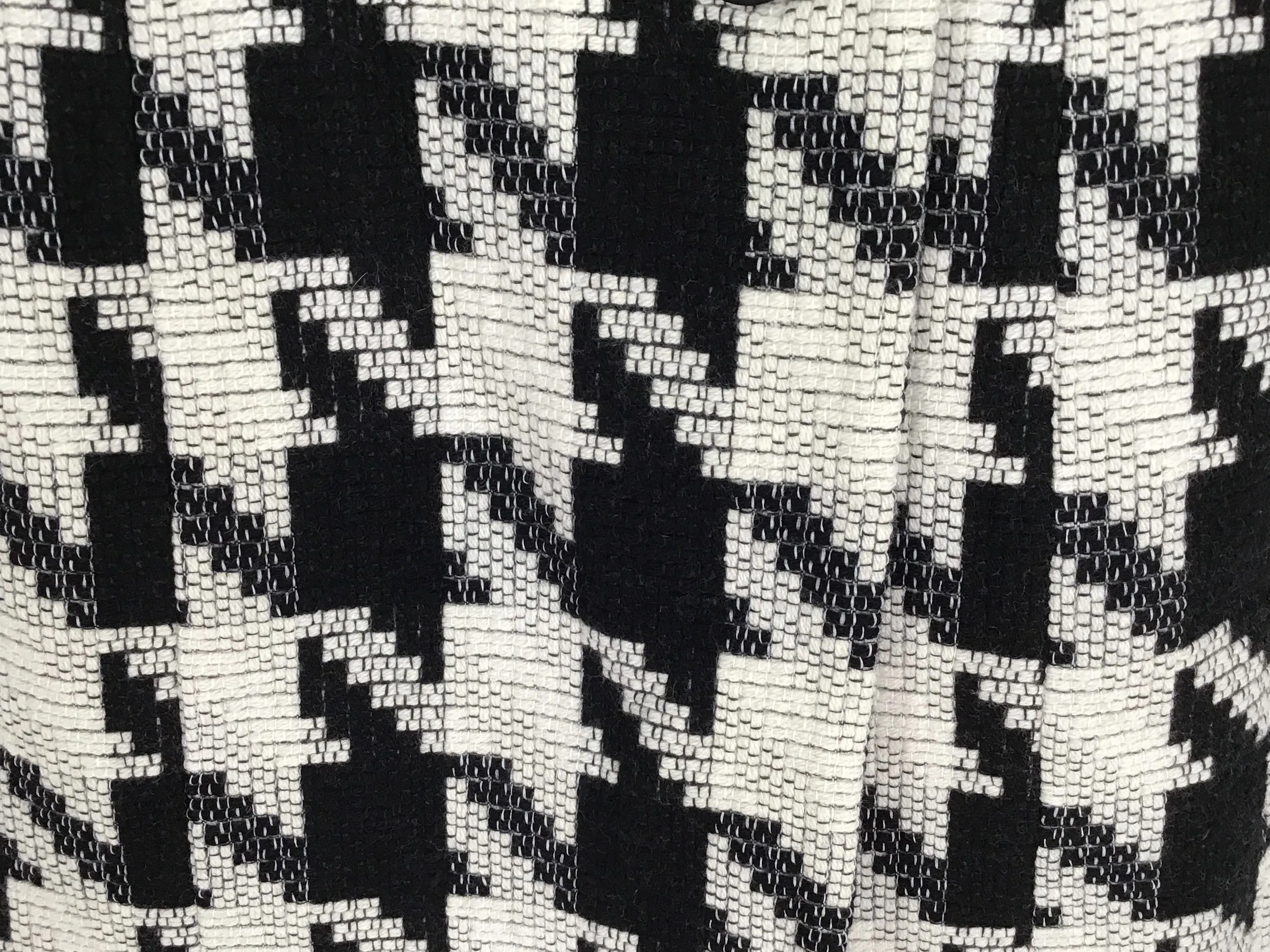 Vintage INC Women's Black White Houndstooth Overcoat - Size M