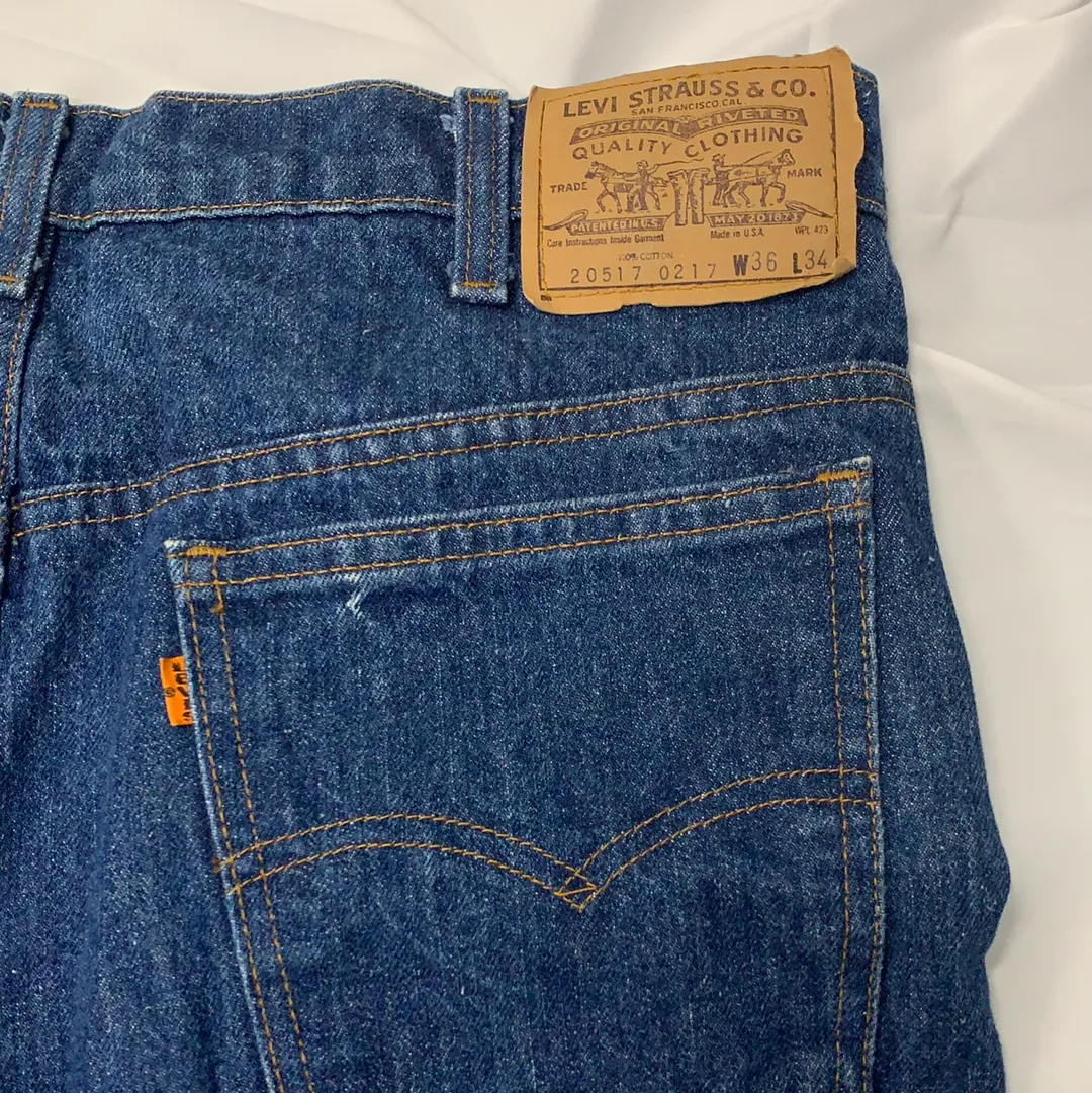 Vintage Levi’s 1960 Dark Blue Denim Jeans - W36