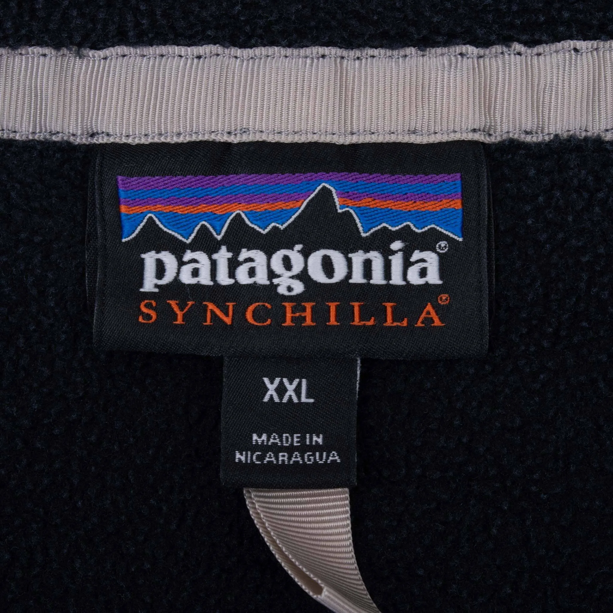 VINTAGE PATAGONIA SYNCHILLA SNAP T BLACK PULLOVER FLEECE JACKET 2XL