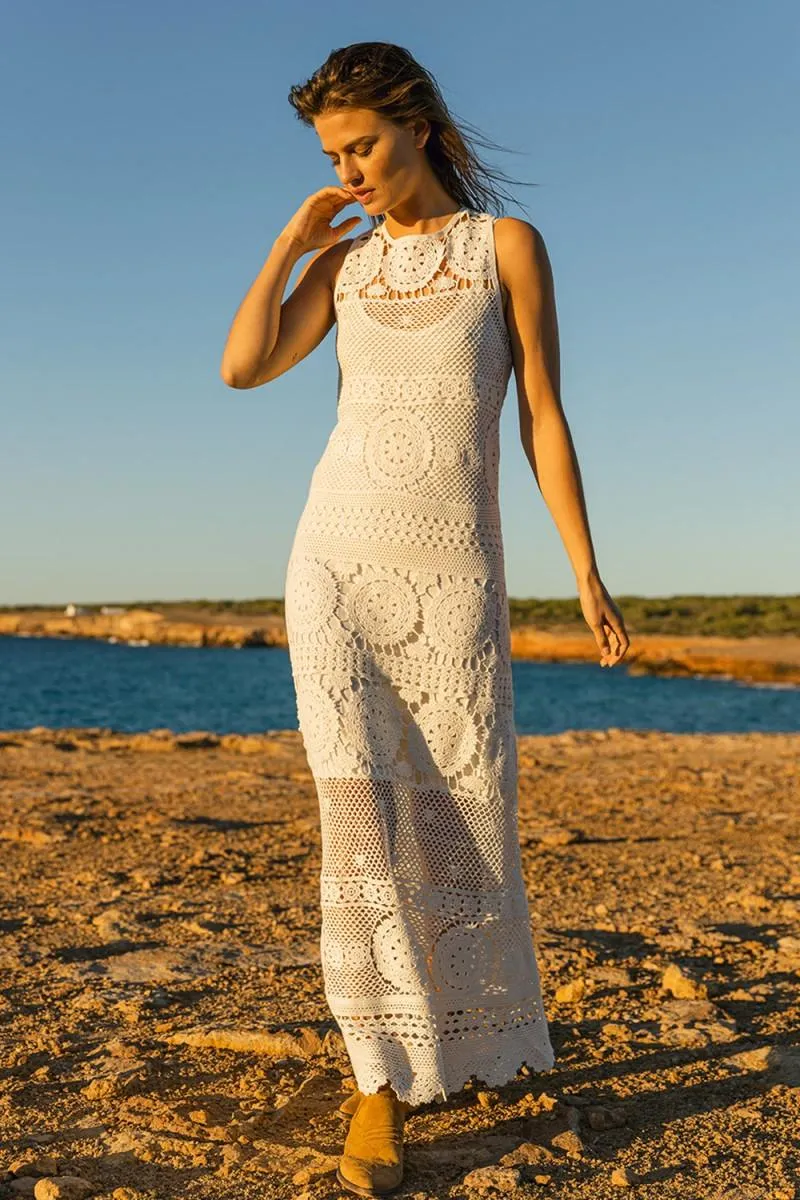White Max Crochet Dress Eros