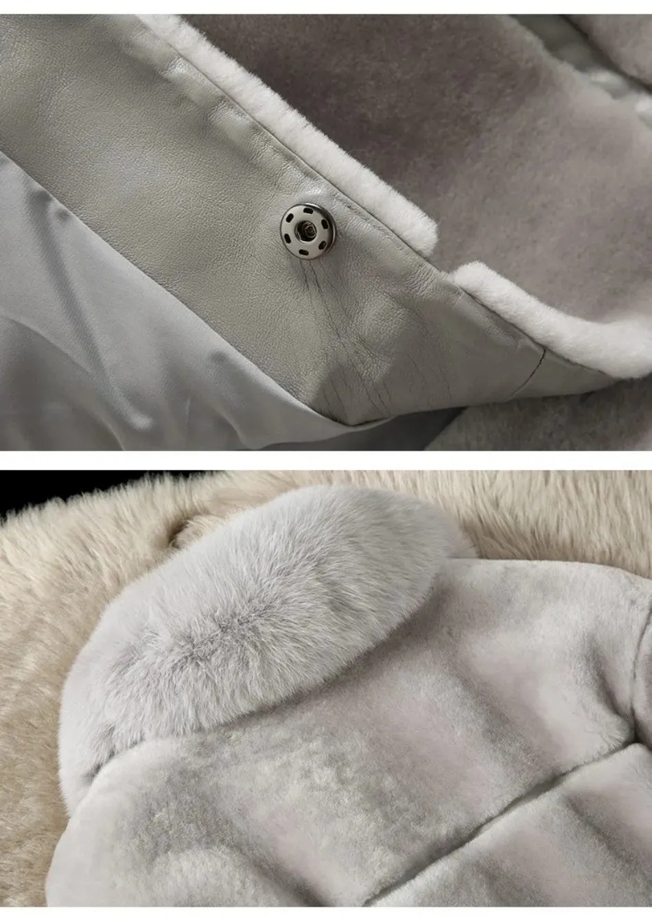 Women's Fox Hair Collar Warm Fur Slim Fit Artificial Plush Coat