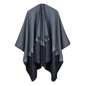 Women's Winter solid Color Fashion Poncho Scarf - 6 Colors