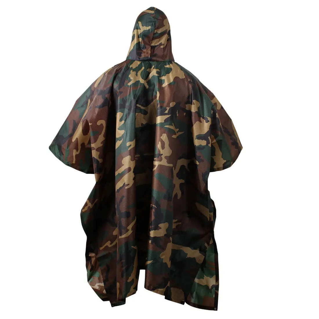 Woodland Camo G.I. Type Rip-Stop Poncho