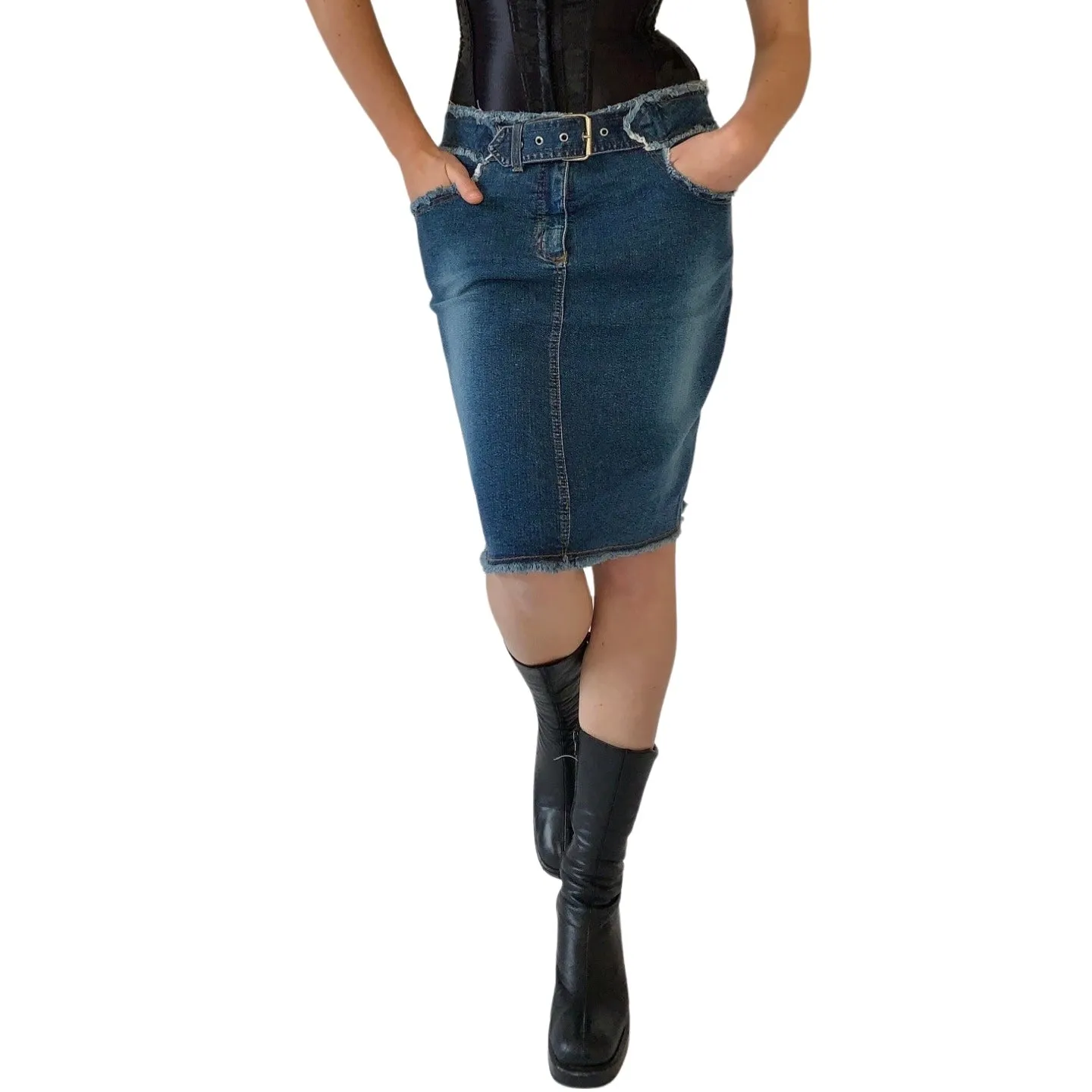 Y2K Denim Midi (S)