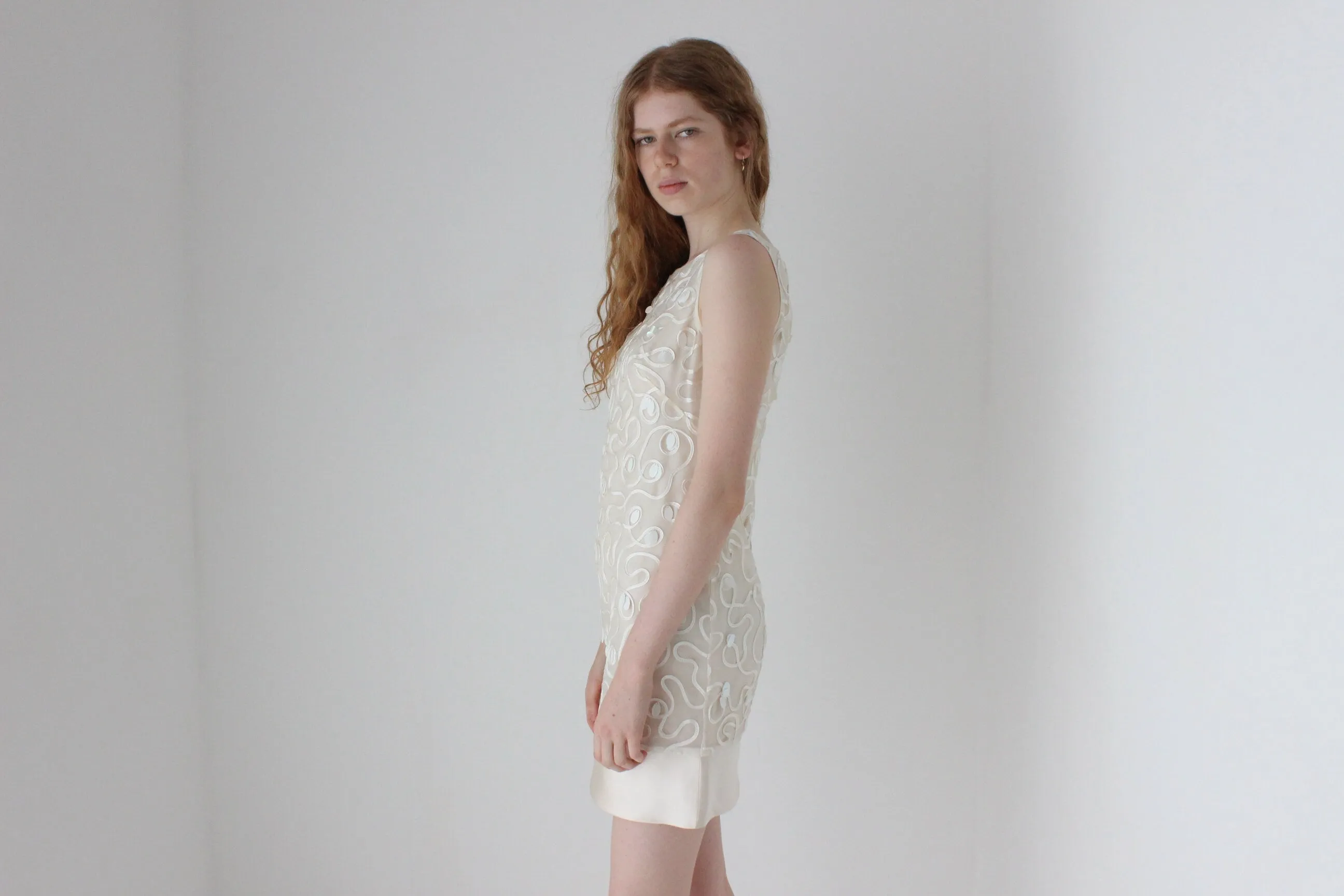 Y2K Marchesa Notte Silk & Sequin Cocktail Dress