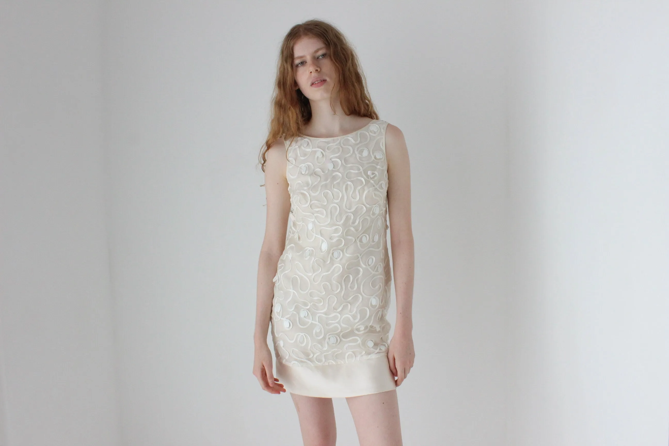 Y2K Marchesa Notte Silk & Sequin Cocktail Dress