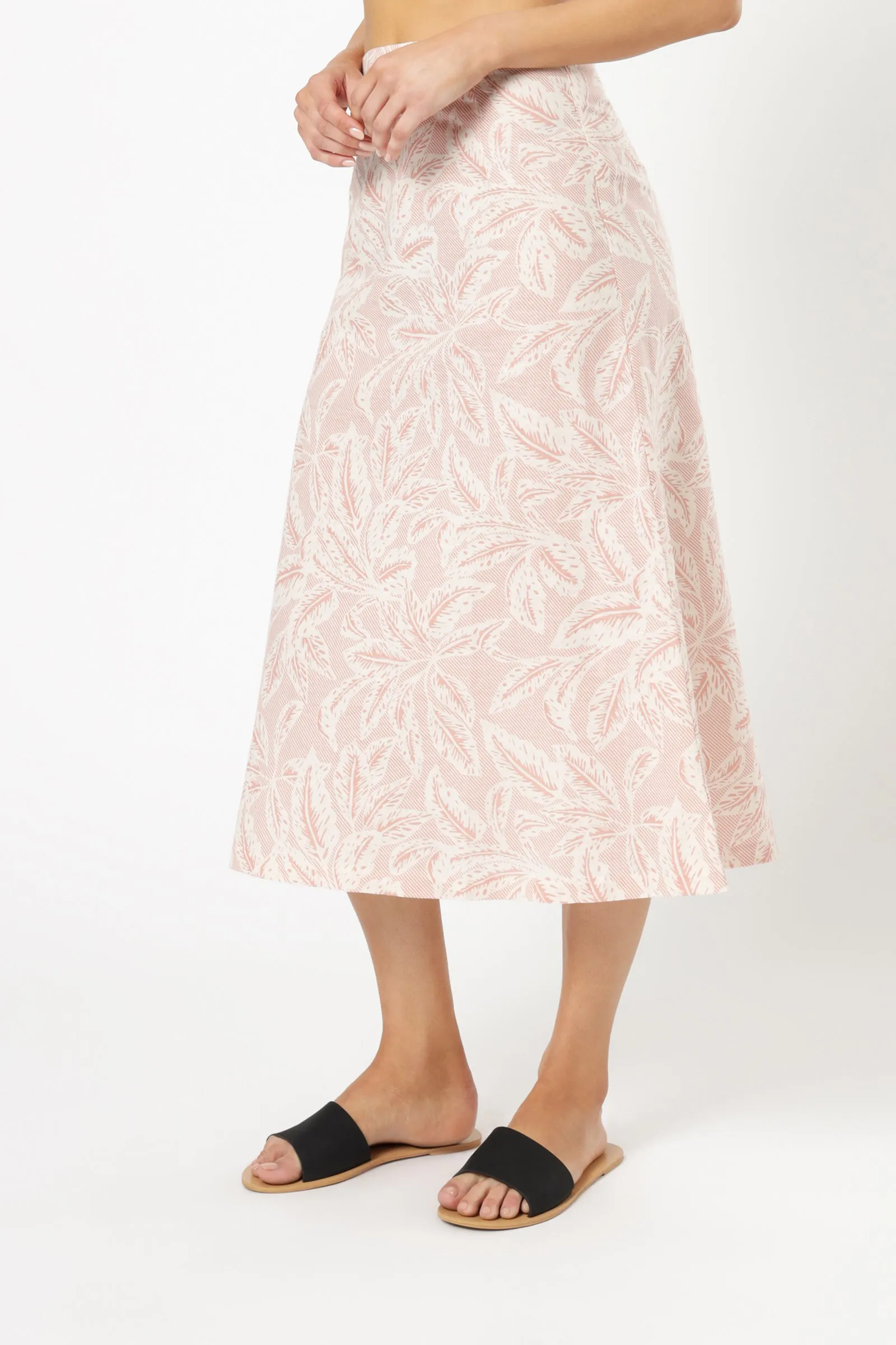 YASMIN LINEN MIDI SKIRT