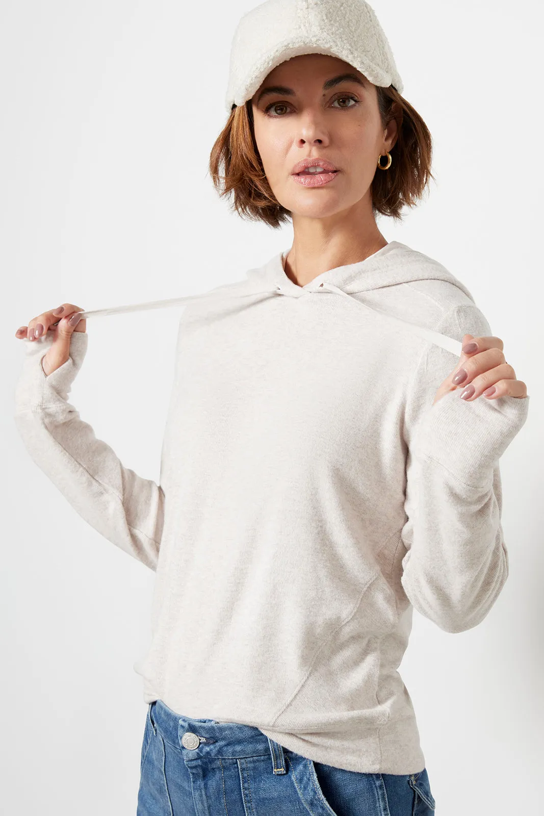 Zoey Rib Inset Hoodie